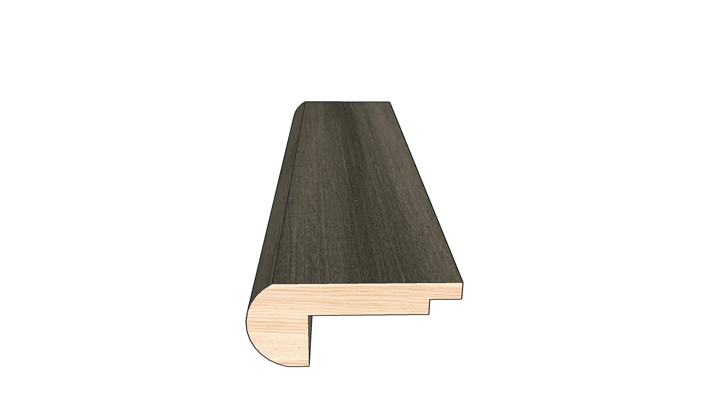 Gunmetal 0.80 in. Thick x 2 in. Width x 78 in. Length Overlap Stair Nose Molding