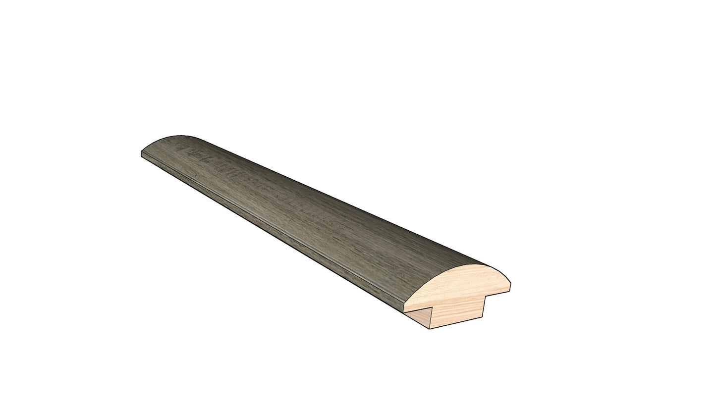 Mixed Gray 0.445 in. Thick x 1.50 in. Width x 78 in. Length Hardwood T-Molding