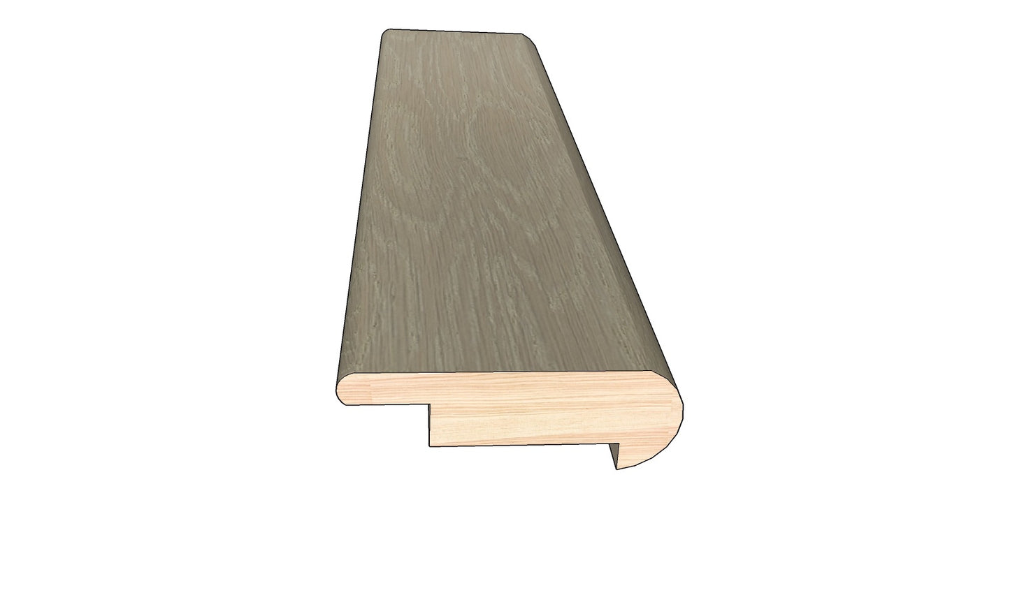 Sandcastle 0.80 in. Thick x 2 in. Width x 78 in. Length Overlap Stair Nose Molding