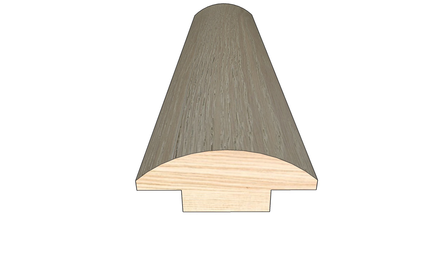 Sandcastle 0.445 in. Thick x 1.50 in. Width x 78 in. Length Hardwood T-Molding