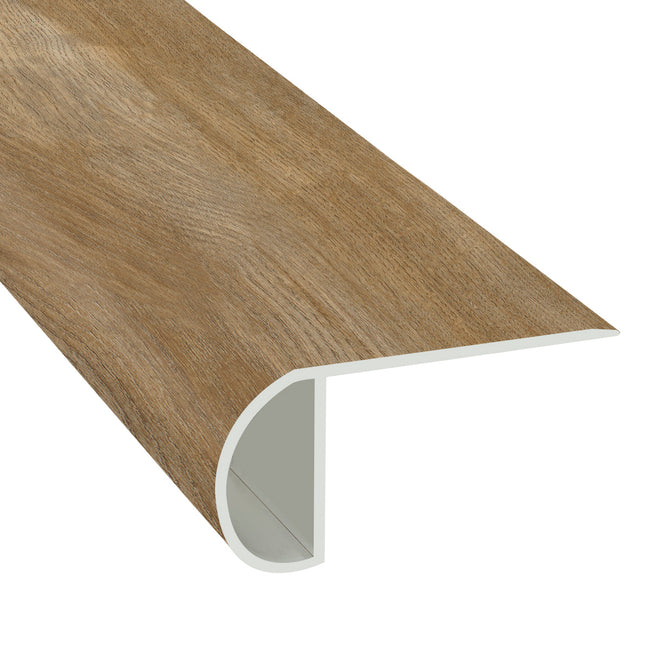 Creame Brule 1.03 in. Thick x 2.23 in. Width x 94 in. Lengthength Overlap Vinyl Stair Nose