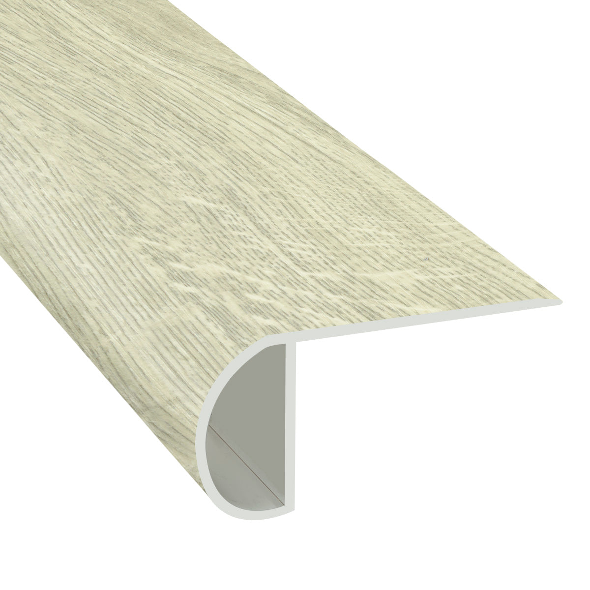 Tahitian Sand 1.03 in. Thick x 2.23 in. Width x 94 in. Length Vinyl Overlap Stair Nose Molding