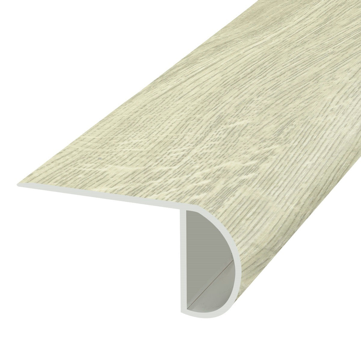 Tahitian Sand 1.03 in. Thick x 2.23 in. Width x 94 in. Length Vinyl Overlap Stair Nose Molding