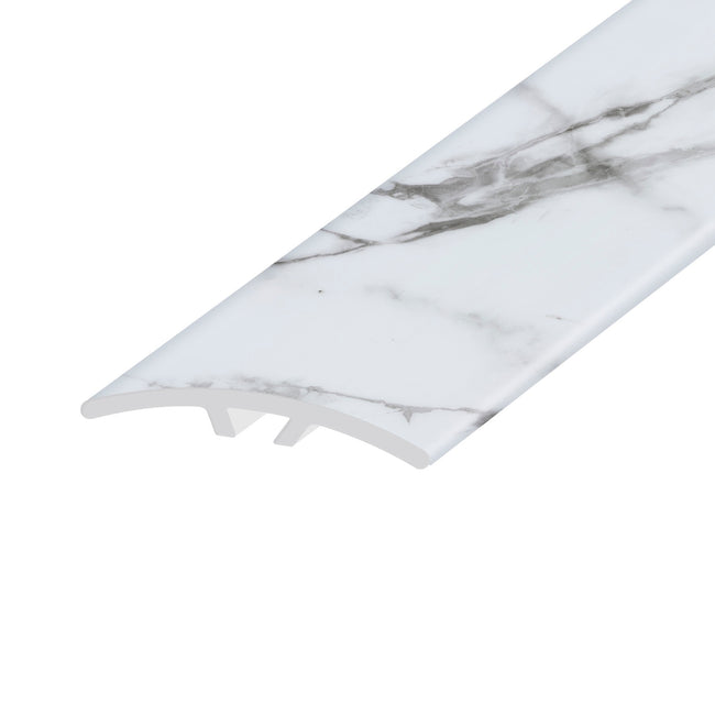 Carrara Porcelain 0.23 in. Thick x 1.59 in. Width x 94 in. Length Multi-Purpose Reducer Vinyl Molding