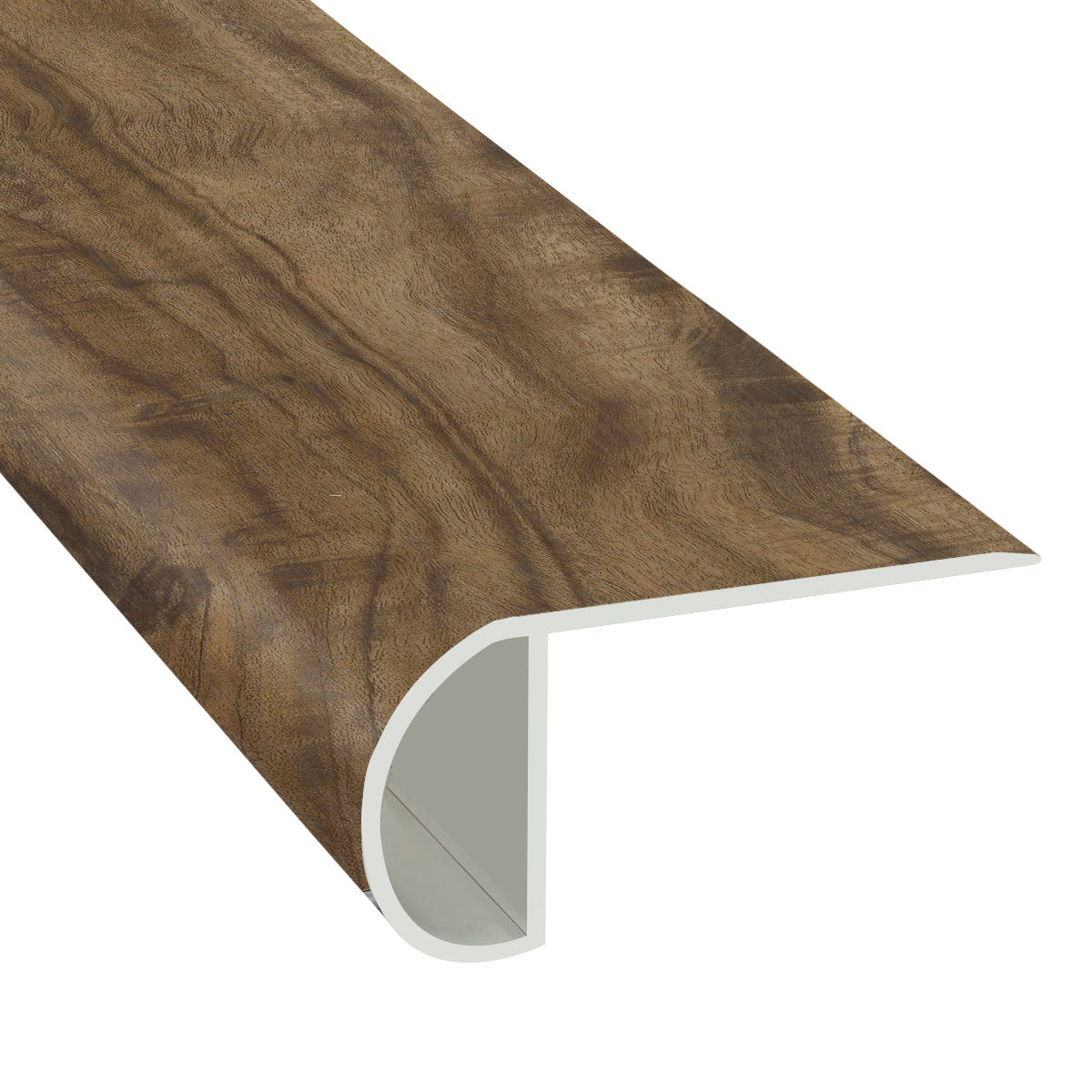 Tiger Acacia 1.03 in. Thick x 2.23 in. Width x 94 in. Length Vinyl Overlap Stair Nose Molding